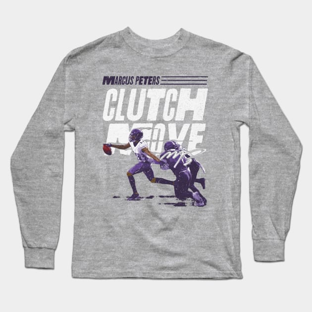 Marcus Peters Baltimore Clutch Move Long Sleeve T-Shirt by Buya_Hamkac